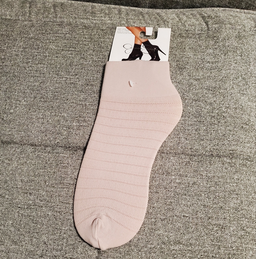 Jessica Simpson Fashion Anklet Socks Cream Tan Color